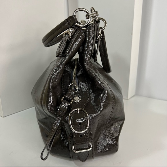 Coach Madison Maggie Mia Patent Leather Hobo Shoulder Bag - Picture 4 of 17